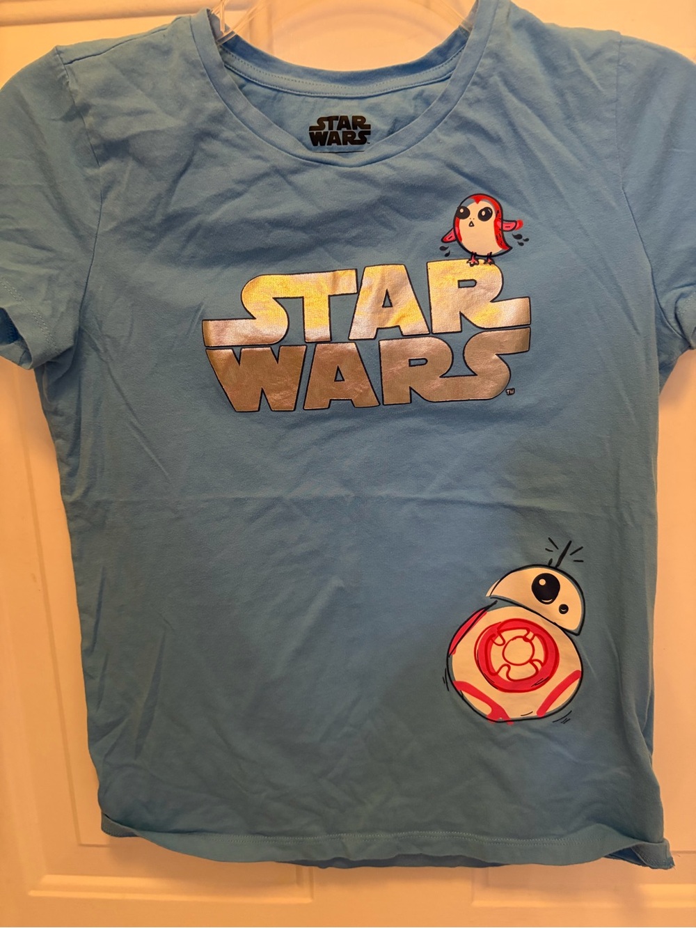 Star Wars Light Blue BB-8 & Porg Short Sleeve Tee - Star Wars